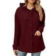thumbnail image 1 of Posijego Women's Spring Jackets Long Sleeve Hooded Knit Casual Jacket Lightweight Soft Outerwear with Pockets, 1 of 7