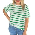 thumbnail image 1 of Posijego Women's Striped Short Sleeve T Shirts Crew Neck Graphic Tee for Women Casual Basic Shirts Summer, 1 of 6