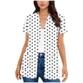 thumbnail image 1 of Posijego Women's Summer Cardigans Polka Dot Short Sleeve Tunic Lightweight Casual Open Front Cardigan with Pockets, 1 of 5