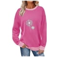 thumbnail image 1 of Posijego Women's Trendy Sweatshirts Graphic Long Sleeve Lightweight Casual Pullover Cute Sweatshirt for Women, 1 of 6