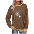 thumbnail image 1 of Posijego Women's Trendy Sweatshirts Graphic Long Sleeve Lightweight Casual Pullover Cute Sweatshirt for Women, 1 of 6