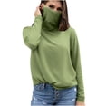 thumbnail image 1 of Posijego Women's Turtleneck Long Sleeve Shirts Sun Protection Shirt Summer Casual Vacation Hiking Running Shirt for Women, 1 of 5