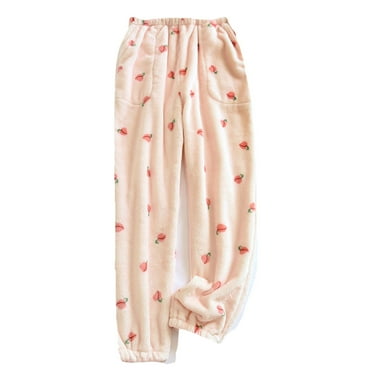 Posijego Women's Warm Pajama Pants Fleece Fuzzy Sleep Pants Soft Comfort Waist Pj Bottom Lounge Pants