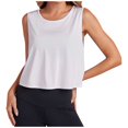 thumbnail image 1 of Posijego Women's Workout Crop Tank Tops Running Athletic Gym Shirts Loose Sleeveless Yoga Tops Activewear, 1 of 5