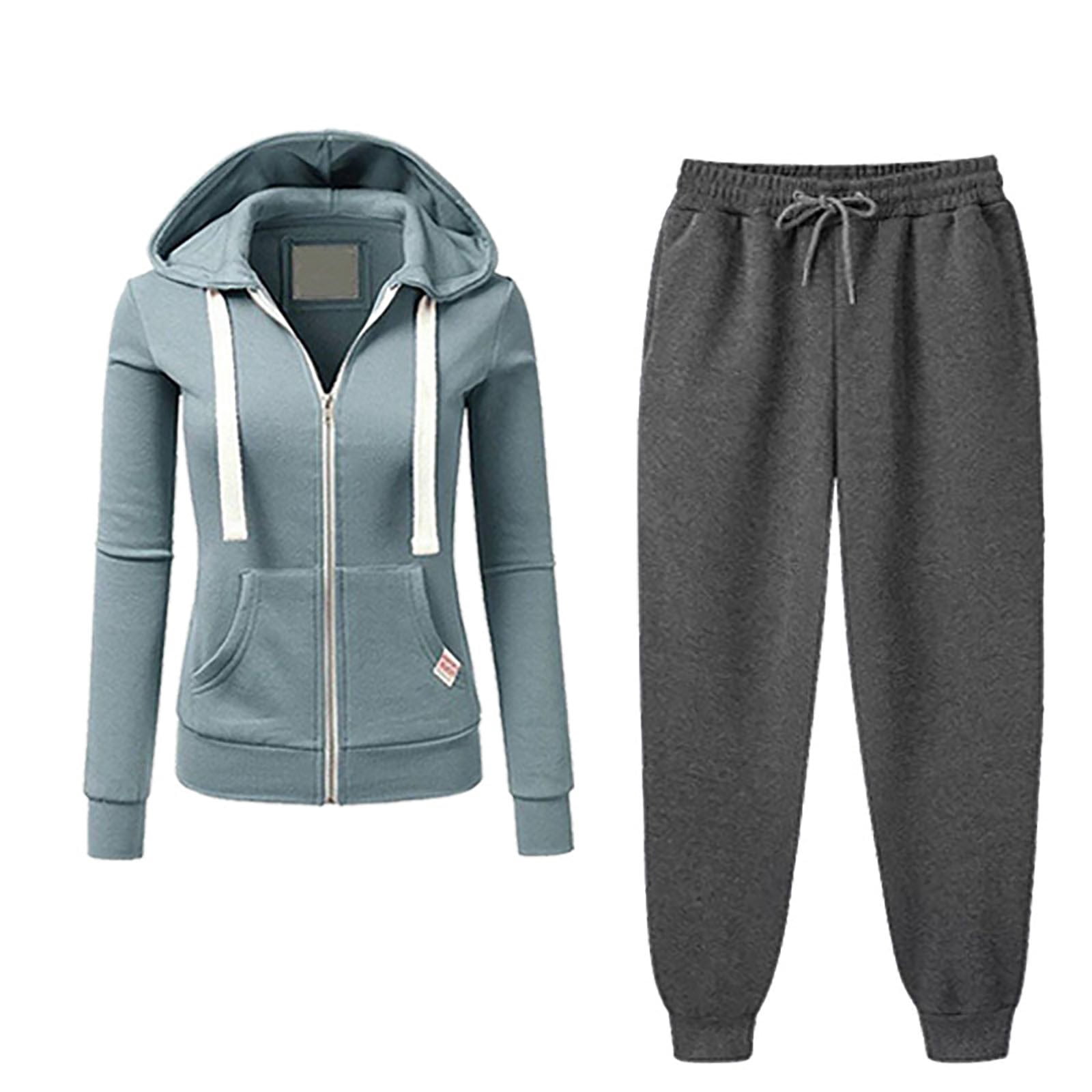 grey zip up tracksuit womens