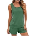 thumbnail image 1 of Posijego Womens 2 Piece Outfits Sports Sets Summer Sleeveless Tank Tops Matching Shorts Set Womens Athletic Lounge Set, 1 of 7