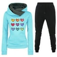 thumbnail image 1 of Posijego Womens 2 Piece Sweatsuit Outfit Heart Print Hoodie Sweatshirt Sweatpants Plus Size Jogging Suit, 1 of 2