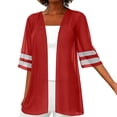 thumbnail image 1 of Posijego Womens Chiffon Cardigans Lightweight Short Sleeve Open Front Casual Summer Beach Cardigans Jackets for Women, 1 of 7
