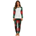 thumbnail image 1 of Posijego Womens Christmas Pajama Sets Plaid Printed Long Sleeve Tops Jogger Pants Lounge Sets Pjs Loungewear, 1 of 5