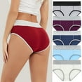 thumbnail image 1 of Posijego Womens Cotton Underwear 5 Pack High Waist Full Coverage Panties Breathable Soft Briefs Plus Size, 1 of 7