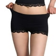 thumbnail image 1 of Posijego Womens Lace Boyshorts Mid Waist Stretch Seamless Panties Women's No Show Boxer Shorts Underwear, 1 of 6