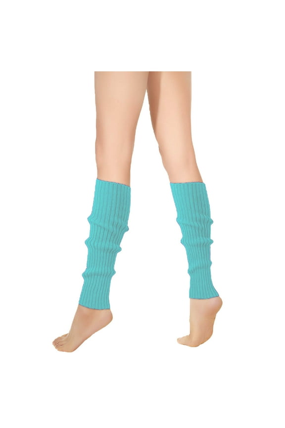 Womens Leg Warmers 80s Ribbed Knit Warm Footless Boot Socks Winter Long Socks for Party Accessories