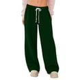 thumbnail image 1 of Posijego Womens Mid Waist Sweatpants Wide Leg Solid Color Loose Casual Athletic Running Track Pants with Pockets, 1 of 9