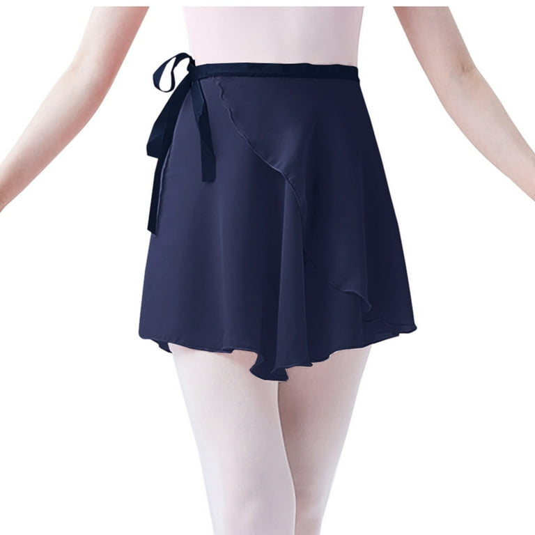 Posijego Womens Mini Mesh Dress Lightweight Gymnastics Dance Skirts Solid Color Casual Flowy Short Skirt
