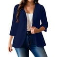 thumbnail image 1 of Posijego Womens Plus Size Cardigans 3/4 Sleeve Open Front Lightweight Causal Soft Cardigan Summer Loose Cover ups Jackets, 1 of 7