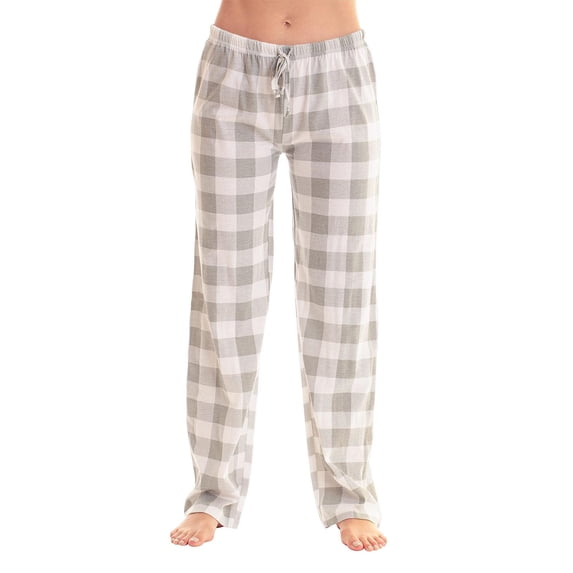 Posijego Womens Plaid Pajama Pants Plus Size Lounge Pants Ladies Drawstring Elastic Waist Pj Sleepwear Pants