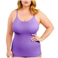 thumbnail image 1 of Posijego Womens Plus Size Camisole Tops Shapewear Tank Top Adjustable Spaghetti Strap Cami Basic Undershirts, 1 of 7
