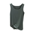 thumbnail image 1 of Posijego Womens Ribbed Tank Tops Comfy Pajamas Tanks Scoop Neck Sleeveless Shirts Casual Solid Color, 1 of 3