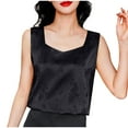 thumbnail image 1 of Posijego Womens Satin Tank Tops Silk V Neck Casual Camisole Business Office Sleeveless Blouse Shirts, 1 of 6