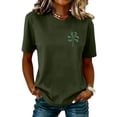 thumbnail image 1 of Posijego Womens St Patricks Day Shirts Clover Graphic T-Shirts Summer Casual Short Sleeve Pullover Tee Tops for Women, 1 of 5