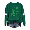 thumbnail image 1 of Posijego Womens St Patricks Day Sweatshirts Spring Clothes Crew Neck Casual Long Sleeve Printed Pullover Tops, 1 of 6