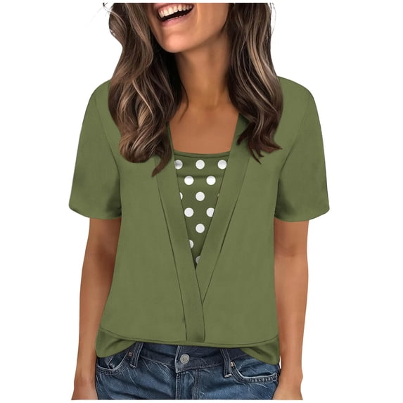 Posijego Womens Summer Square Neck Casual Tunic Top Womens Short Sleeve Work Dressy Blouses Trendy Clothes