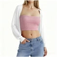 thumbnail image 1 of Posijego Womens Tube Tops Ribbed Strapless Tanks Cropped Top Causal Short Shirts Going out Tops for Women, 1 of 4
