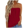 thumbnail image 1 of Posijego Womens Tube Tops Summer Strapless Bandeau Tank Top Strapless Sleeveless Shirts Beach Summer, 1 of 5