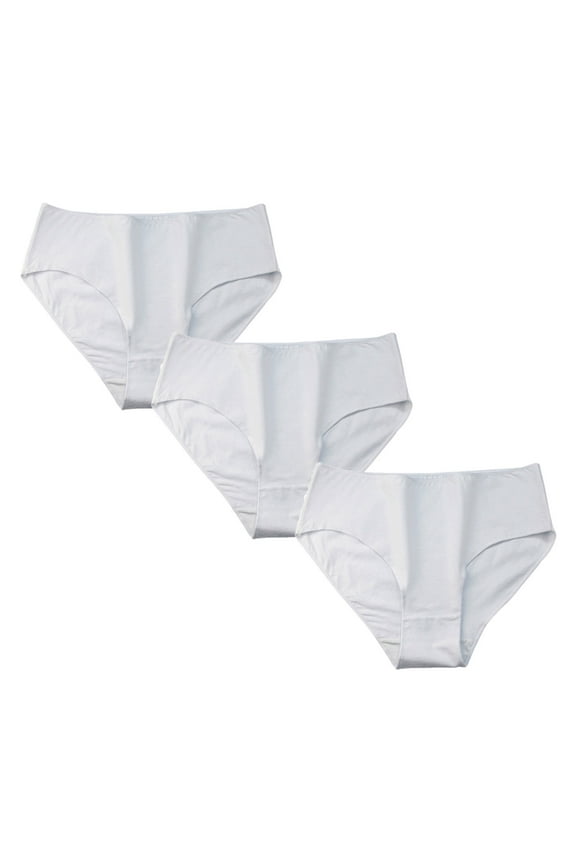 Womens Underwear Seamless Cotton Hipster Panty Mid Waist Full Coverage Panties Ladies Briefs 3 Pack