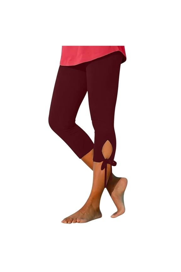 Yoga Capri Pants for Women Plus Size Stretch Knee Length Leggings Summer Workout Athletic Running Pants