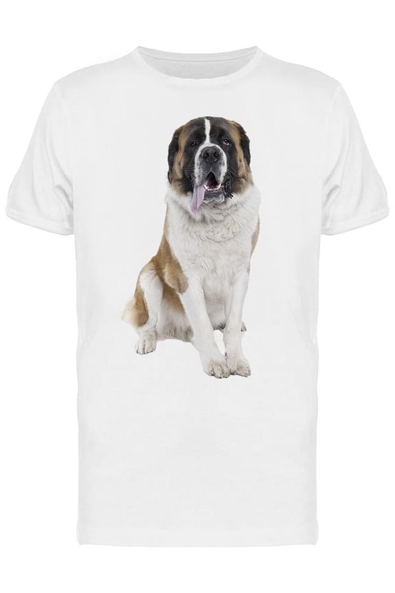 Posing Saint Bernard T-Shirt Men -Image by Shutterstock, Male Small
