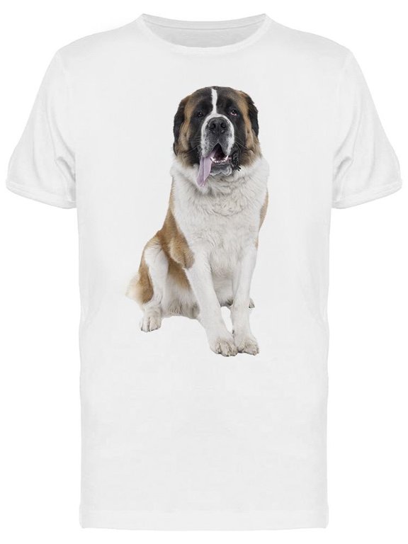 Posing Saint Bernard T-Shirt Men -Image by Shutterstock, Male Small