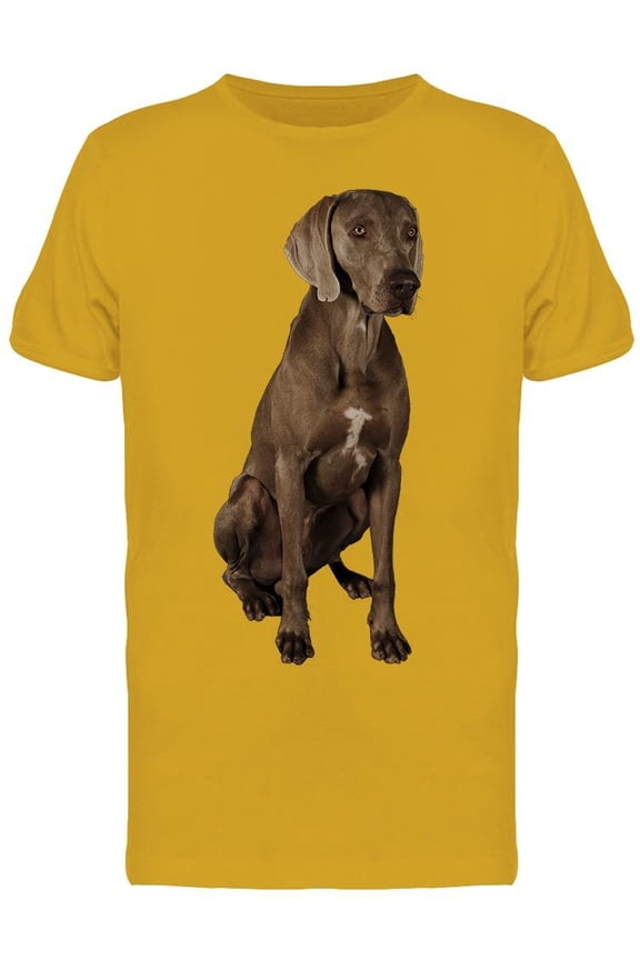 Posing Weimaraner, Sits T-Shirt Men -Image by Shutterstock, Male x-Large