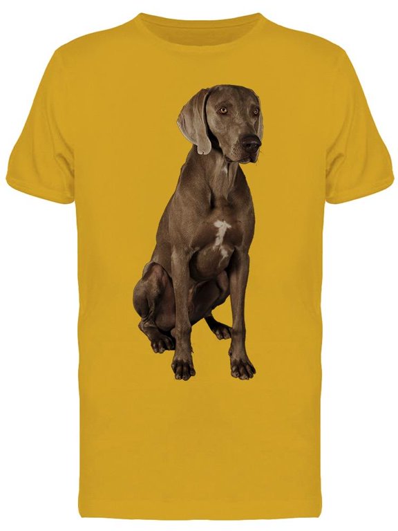 Posing Weimaraner, Sits T-Shirt Men -Image by Shutterstock, Male x-Large