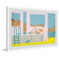 thumbnail image 1 of Posing by the Pool Framed Painting Print, 1 of 6