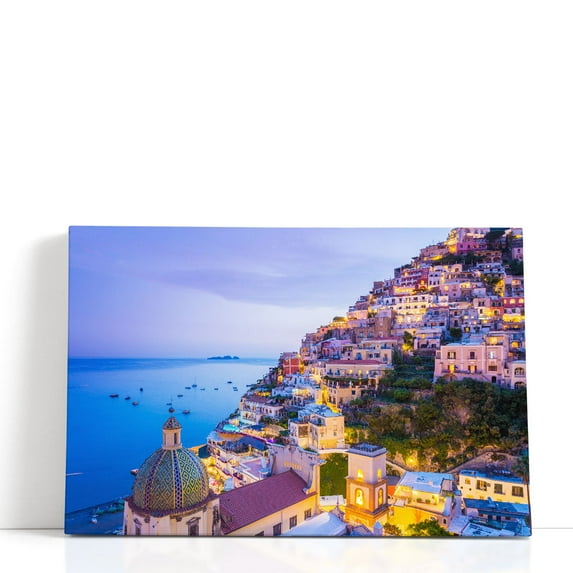 Positano, Amalfi Coast, Sorrento, Italy - Wrapped Canvas Print Wall Art | 60" W x 40" H