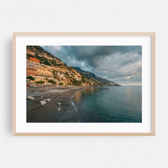 Positano Campania Italy Coastal Beach Landscape Fine Ocean Travel Scenic Poster Unframed Paper Print
