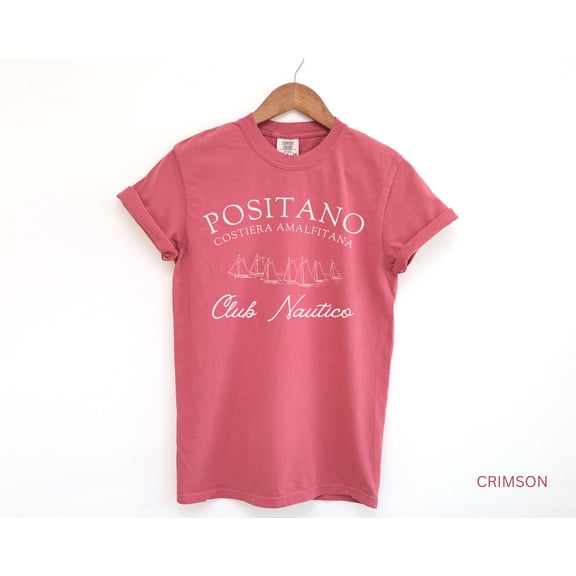 Positano, Costiera Amalfitana T-Shirt Club Nautico, Yacht Club Tee Gift for Her, Him Trave