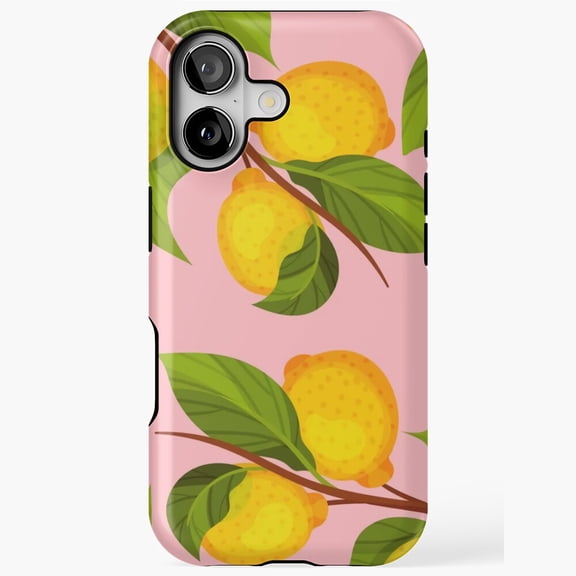Positano Italy Lemon Fruit Illustration iPhone Case 17 16 15 14 13 12 11 Pro Max
