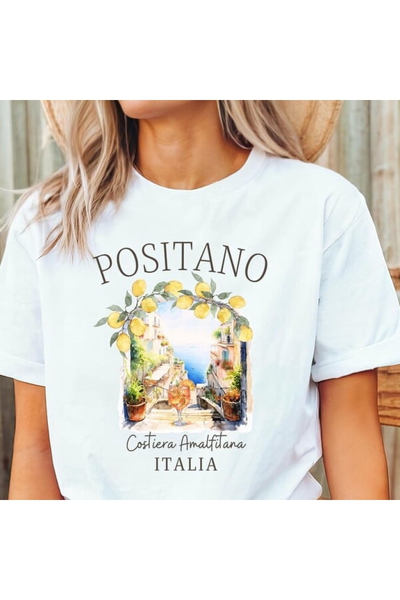 Positano S1Hirt, Positano hirt, Positano Lemons, Cute Amai Clothes, Positano Ouit, Amai Travel, Positano WoM1ens, Positano Gift