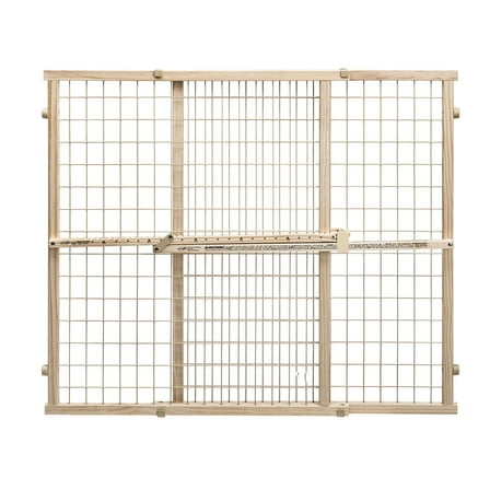 Position & Lock Tall and Wide Value Adjustable Baby Gate (Natural)