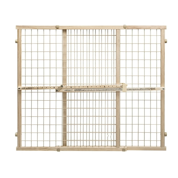 Position & Lock Tall and Wide Value Adjustable Baby Gate (Natural)