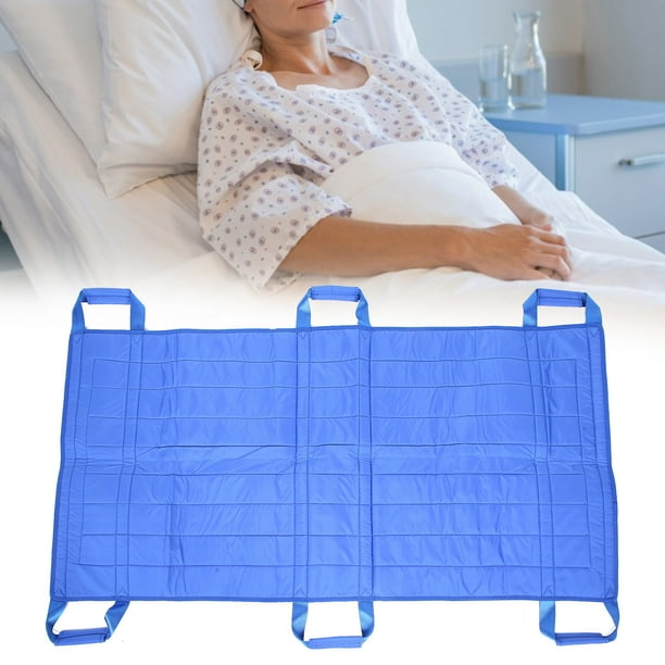 Positioning Bed Pad, Portable Transfer Sheet With Reinforced Handle For Turning Lifting
