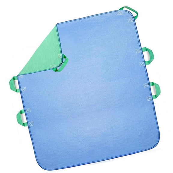 Positioning Bed Pad with Handles Incontinent Bed Pads Washable Reusable Pads for Elderly Bedridden Transferring