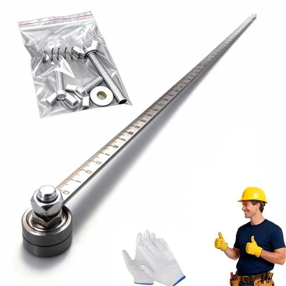 Positioning Calipers for Precise Measurements & Easy Wood Cutting, Stainless Steel Cutting Guide for Circular Saw, Adjustable Guide Rail Furniture Making