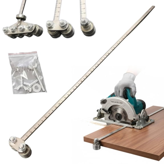Positioning Calipers for Precise Measurements & Easy Wood Cutting, Stainless Steel Precision Cutting Guide for Circular Saws, Adjustable Guide Rail, Positioning Calipers for Circular Skill Hand Saw