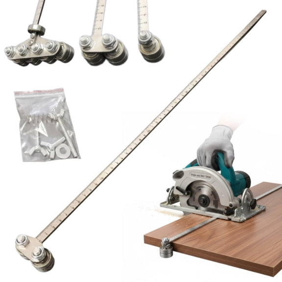 Positioning Calipers for Circular Saw, Adjustable Stainless Steel Precision Cutting Guide Rail, Straight Edge Wood Cutting Tool for Handheld Saws