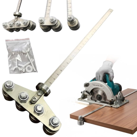 Positioning Calipers for Circular Saw, Adjustable Stainless Steel Precision Cutting Guide Rail, Straight Edge Wood Cutting Tool for Handheld Saws