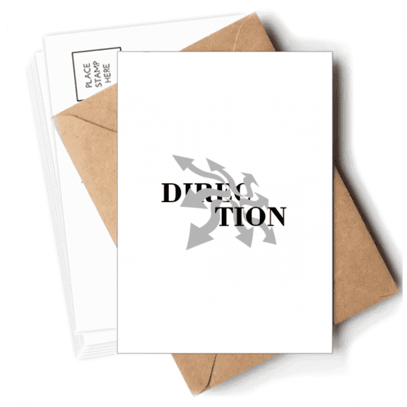 Positioning Direction Indication Path Postcards Envelopes Blank Note Cards Mailing