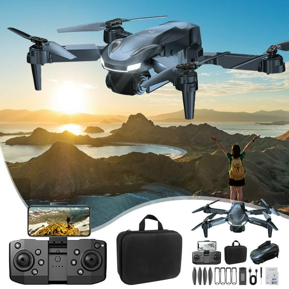 Positioning Drone with Four Way Obstacle Avoidance and 1080P Camera, Optical Flow RC Quadcopter with Intelligent Follow and Trajectory Flight, Easy Hover Drone for Beginners and Travel